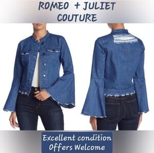 Romeo & Juliet Couture Flared Sleeve Denim Jacket